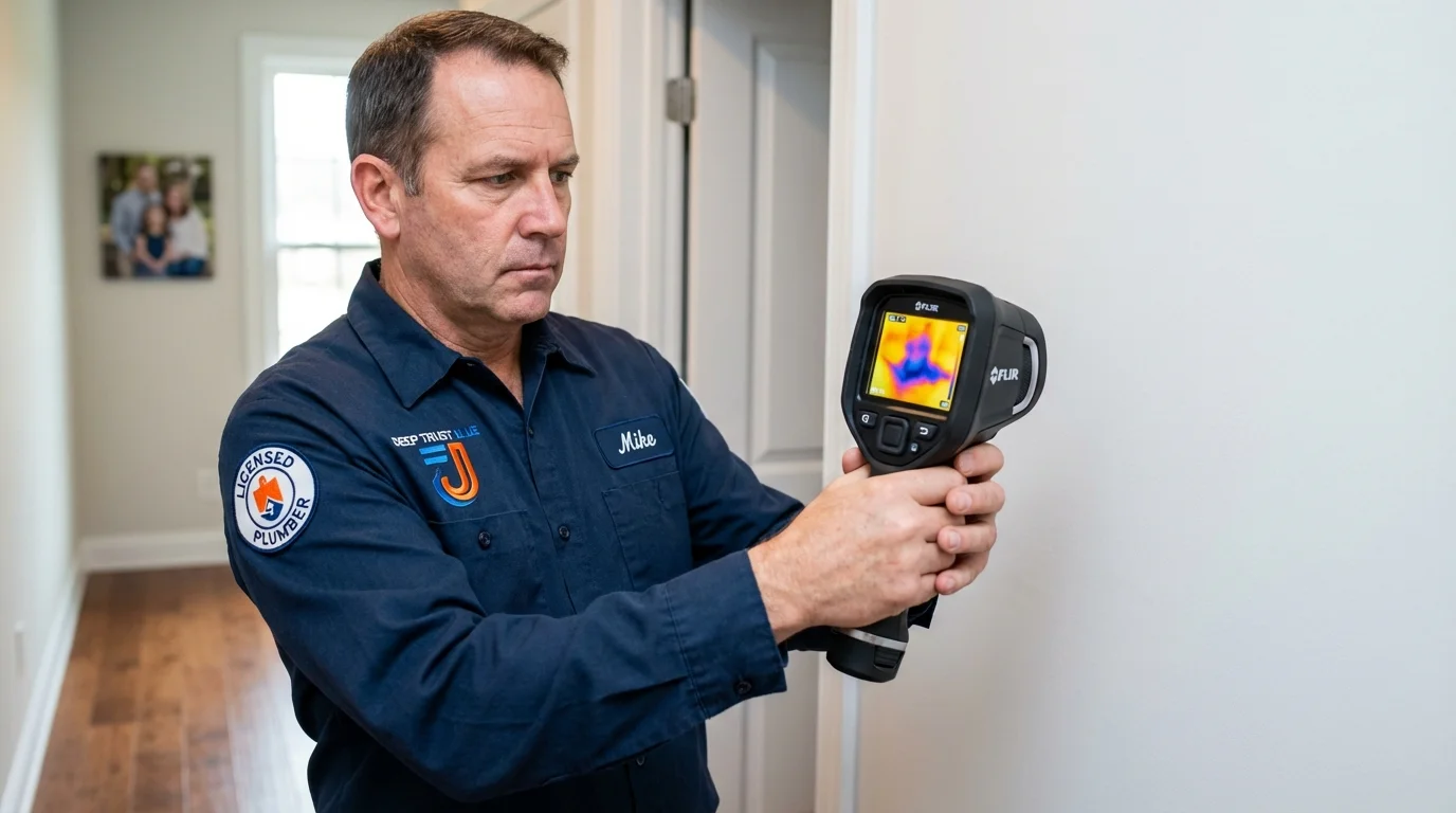 Thermal imaging leak detection by Johns Plumbing LLC in Bangor